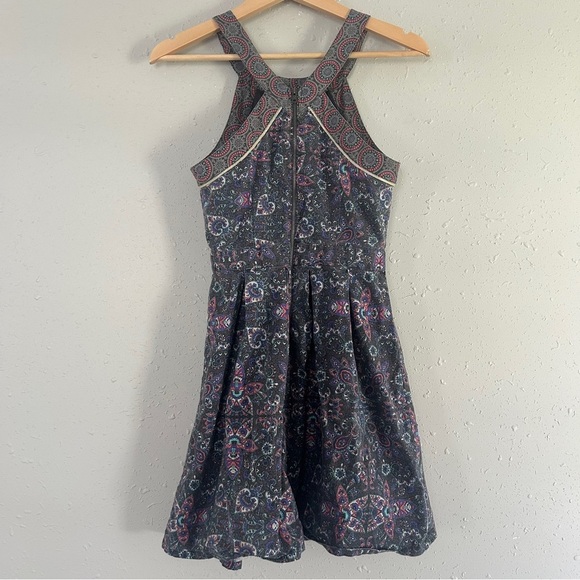 American Eagle Outfitters Blue Pink Paisley Halter Mini Dress Y2K Summer Western - Picture 5 of 7